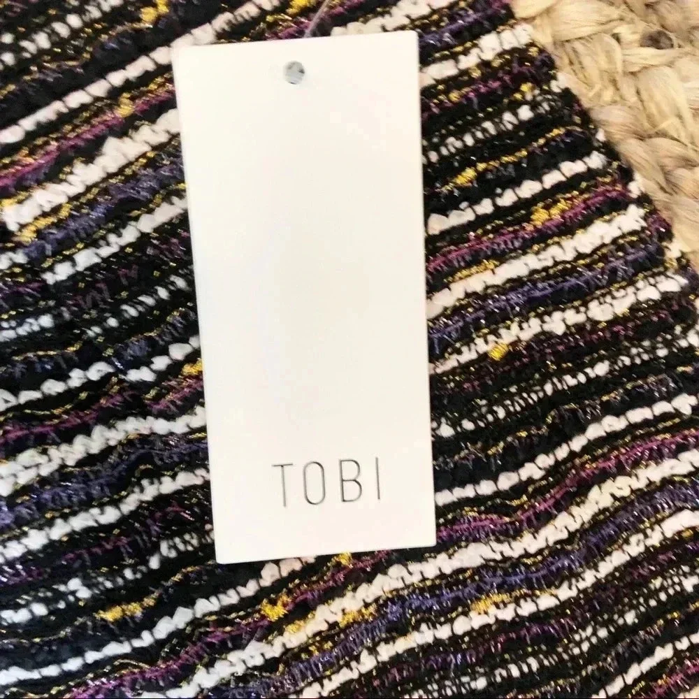 Tobi Striped Skirt Medium NWT